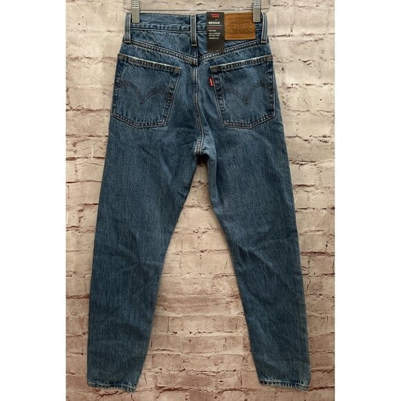 Levi's Jeans Womens 23 Premium Denim WEDGIE Button Fly Big E Tapered 24 x 27.5 - Picture 2 of 6